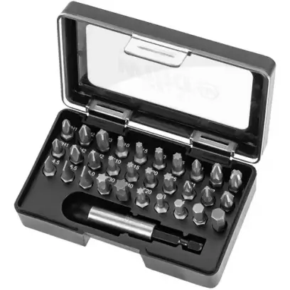 Sada bitů Wiha bit box, upínání HEX 1/4", standartní délka 25mm, 31ks bitů, 44632, WIHA44632